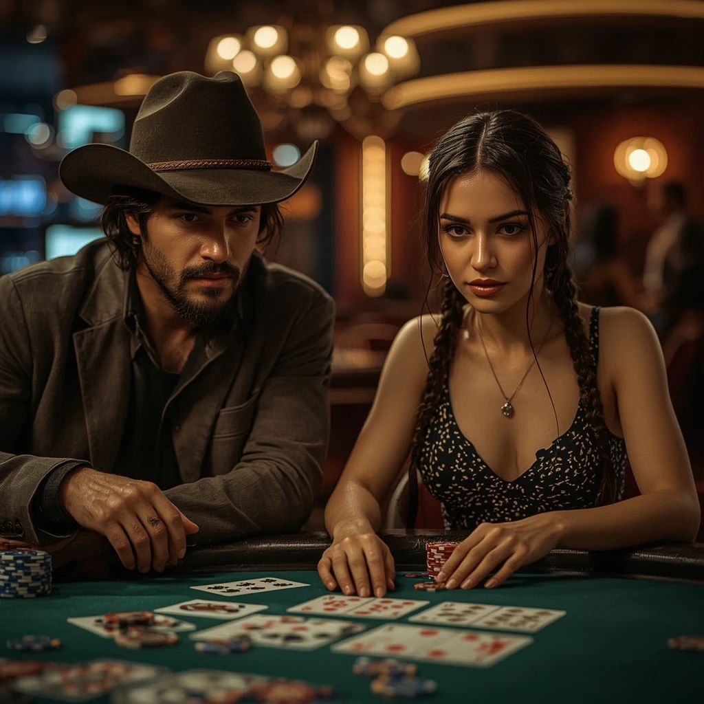 photo de deux personnes jouant au poker chez Betory Casino Crypto